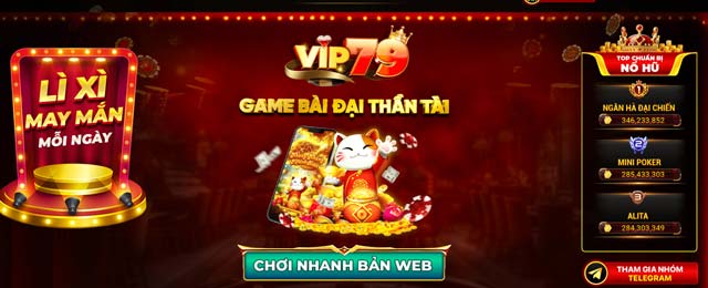 Vip79 Win - Game bài thần tài | Tải Vip79.win nhận 179K